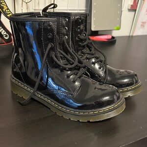 Kids Dr. Marten Patent Boots